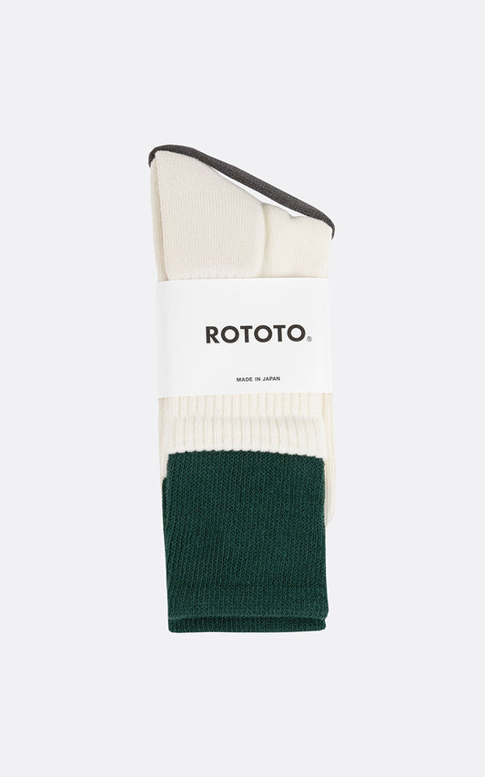 ORGANIC COTTON DOUBLE GREEN/OFF WHITE