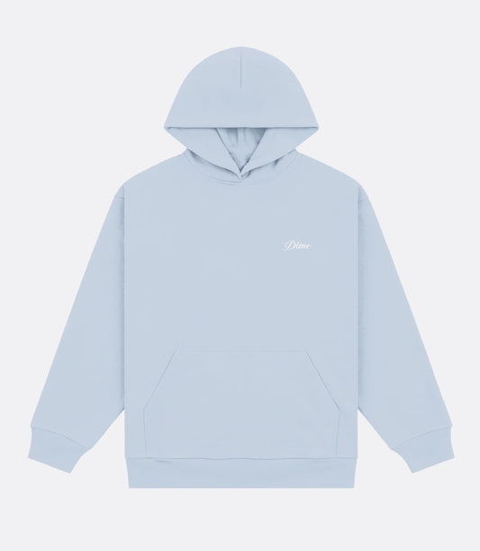 CLASSIC SMALL LOGO HOODIE BLUE FOG
