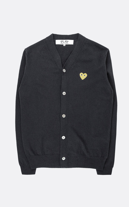 GOLD HEART MEN'S CARDIGAN BLACK