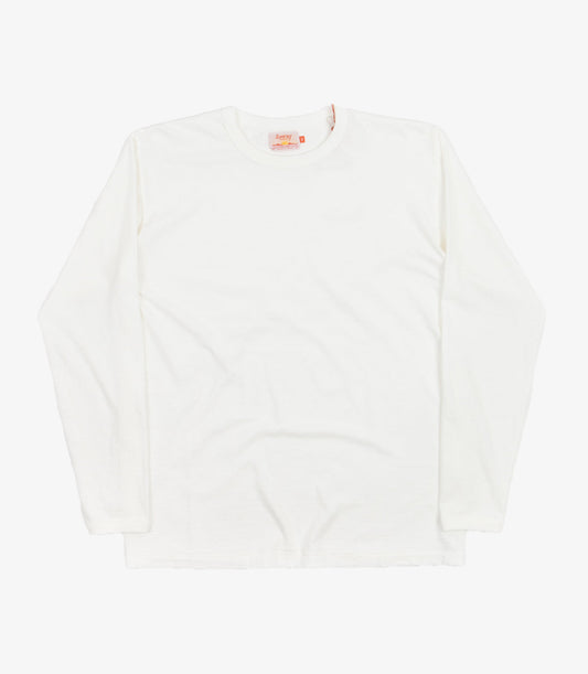 Haleiwa long sleeve tee off white