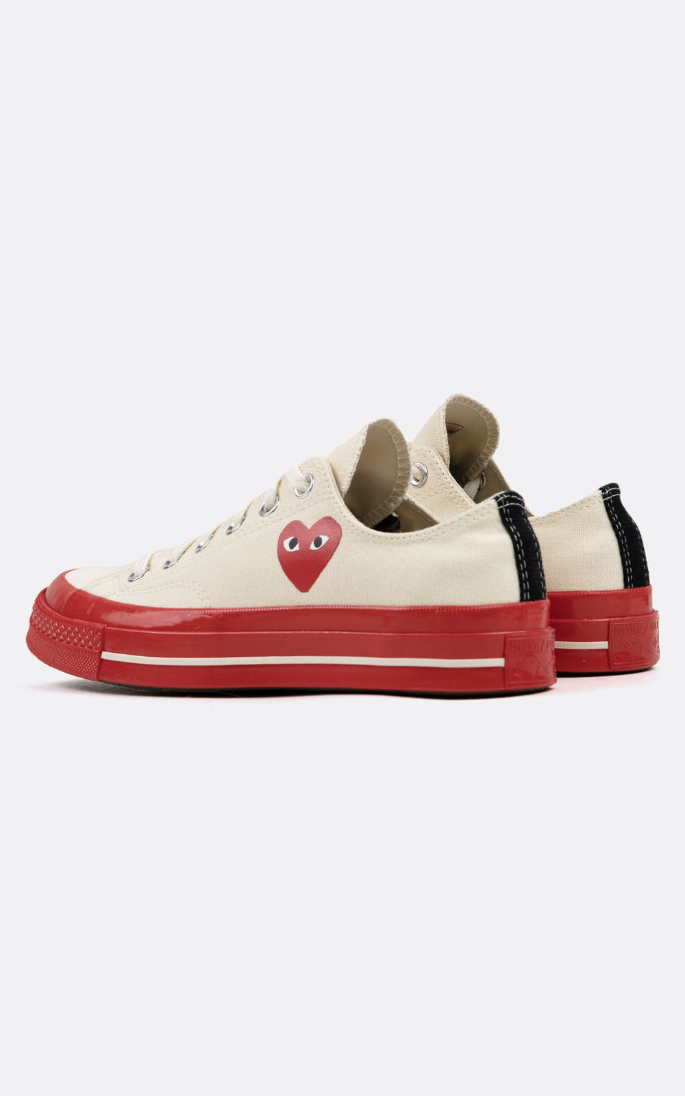 PLAY CDG X CONVERSE CHUCK TAYLOR’70-RED SOLE/LOW TOP/WHITE