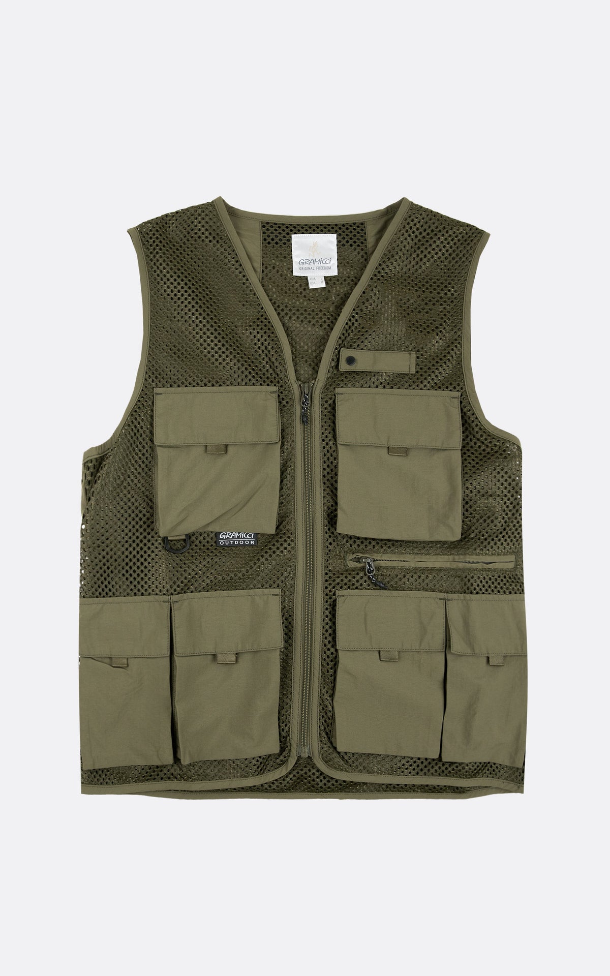 GONE FISHING VEST ARMY GREEN