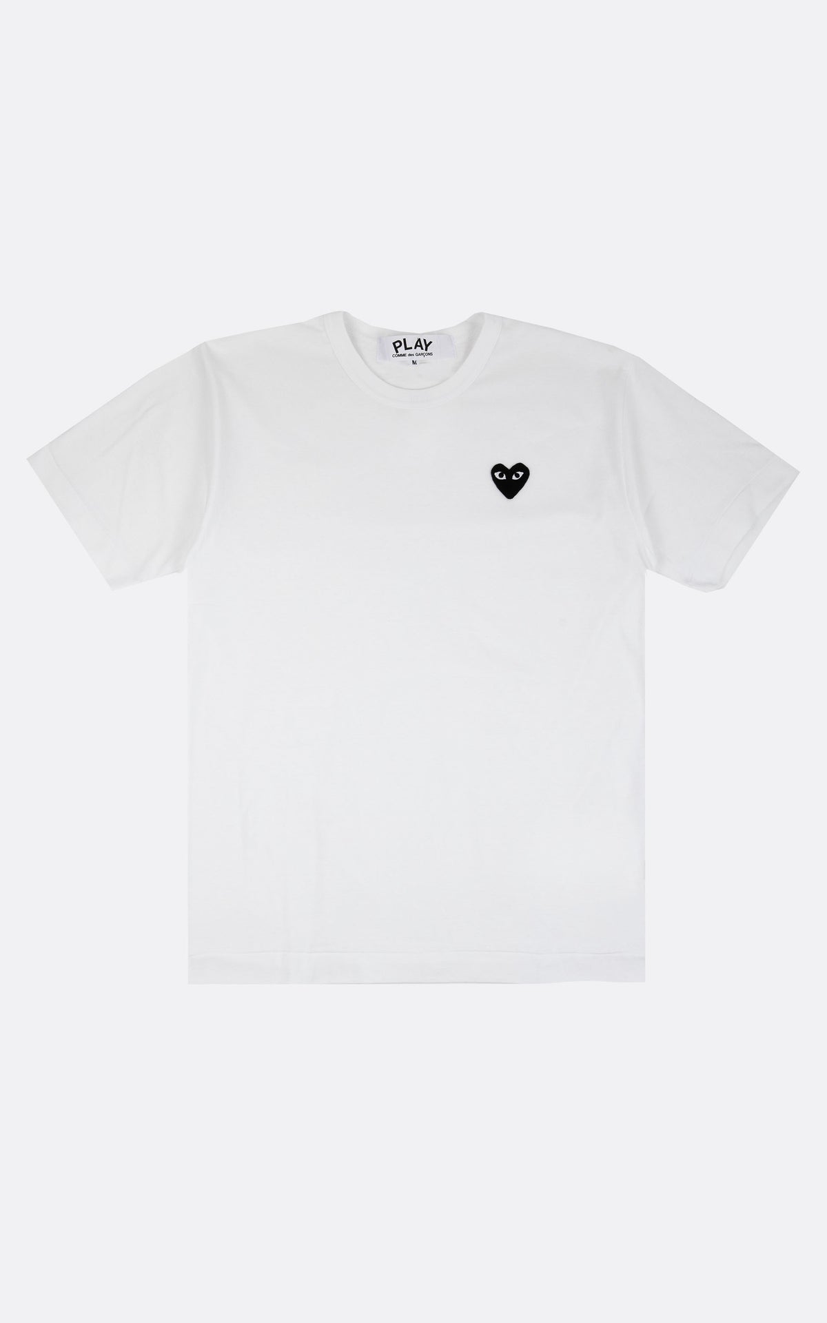 PLAY CDG T-SHIRT-WHITE/BLACK HEART EMBLEM