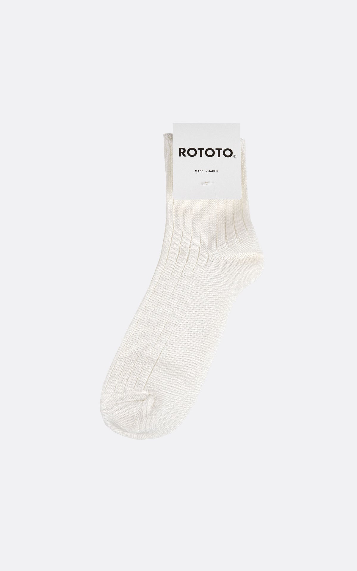 LINEN COTTON RIBBED ANKLE OFF WHITE