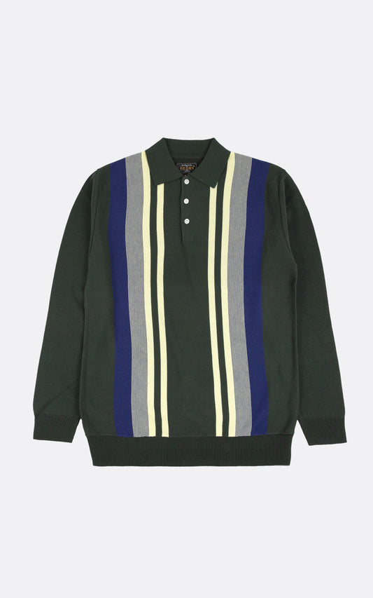 B+ STRIPE POLO 12G GREEN