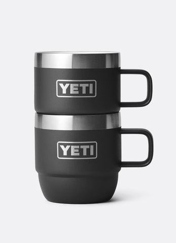 ESPRESSO MUG 2PK BLACK 6OZ
