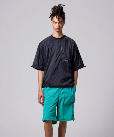 Mountain Crew Neck W-Zip Pocket Cut Sew Black