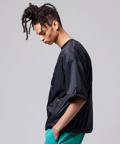 Mountain Crew Neck W-Zip Pocket Cut Sew Black