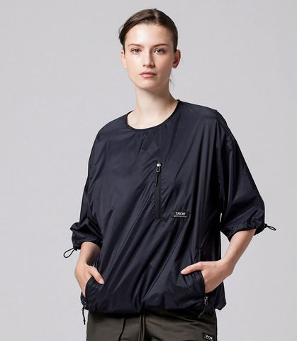 Mountain Crew Neck W-Zip Pocket Cut Sew Dark Navy