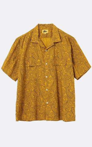 SAM PAISLEY SHORT SLEEVE SHIRT MUSTARD