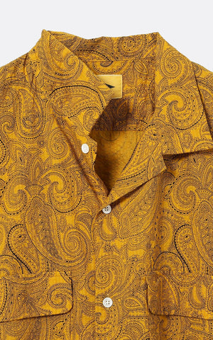 SAM PAISLEY SHORT SLEEVE SHIRT MUSTARD