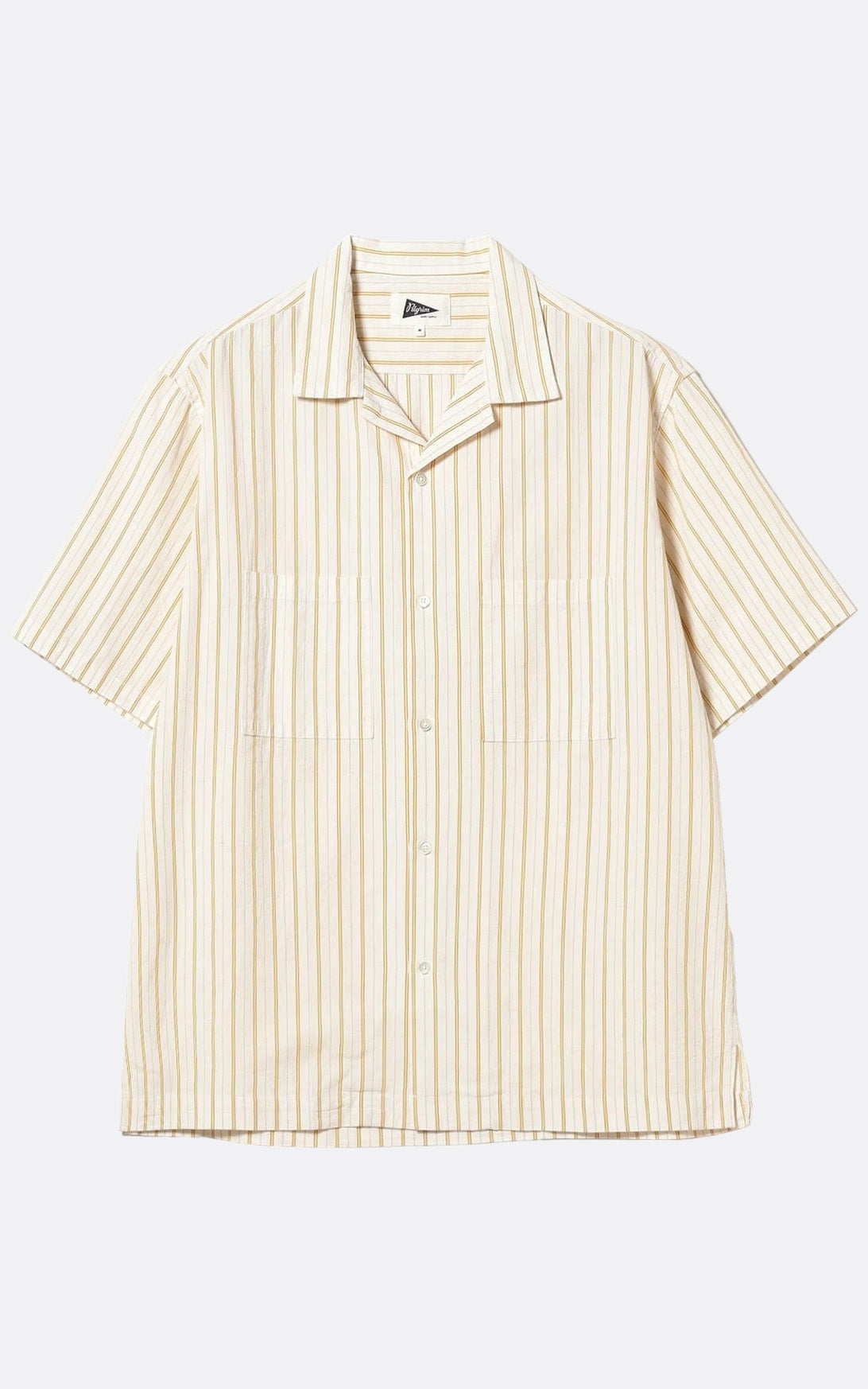 JOHNNY STRIPE SS SHIRT MUSTARD STRIPE