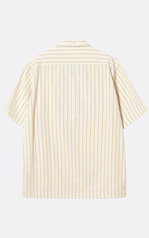 JOHNNY STRIPE SS SHIRT MUSTARD STRIPE