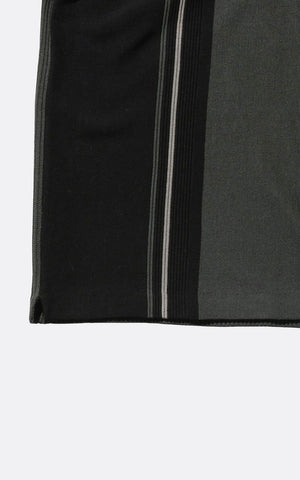 KNIT POLO STRIPE BLACK