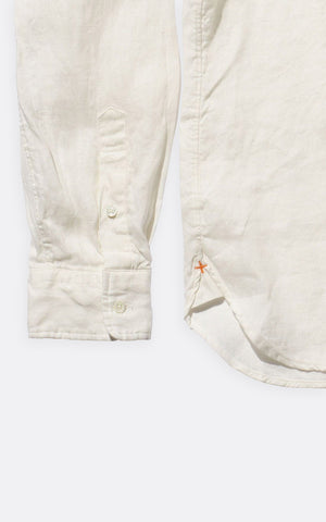 B.D. LINEN OXFORD SHIRT WHITE