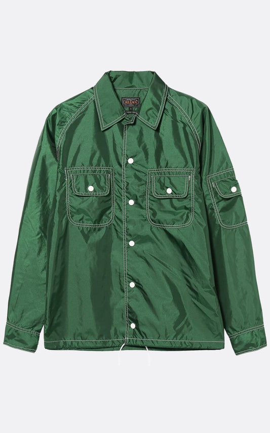 SPORTS SHIRT JACKET BRIGHT NYLON GREEN