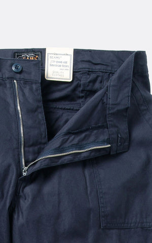 1 PLEAT BAKER 80/3 BACK SATIN PANT NAVY