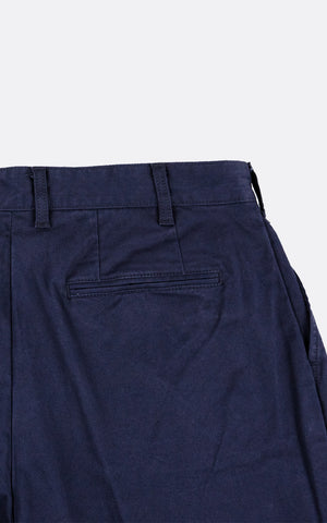 2PLEATS TWILL PANT NAVY