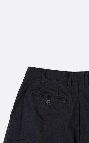 2PLEATS TWILL PANT BLACK