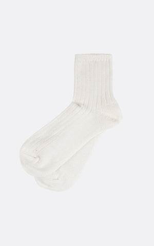 LINEN COTTON RIBBED ANKLE GRAY
