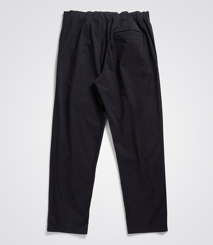 EZRA RELAXED ORGANIC STRETCHED TWILL TROUSER BLACK