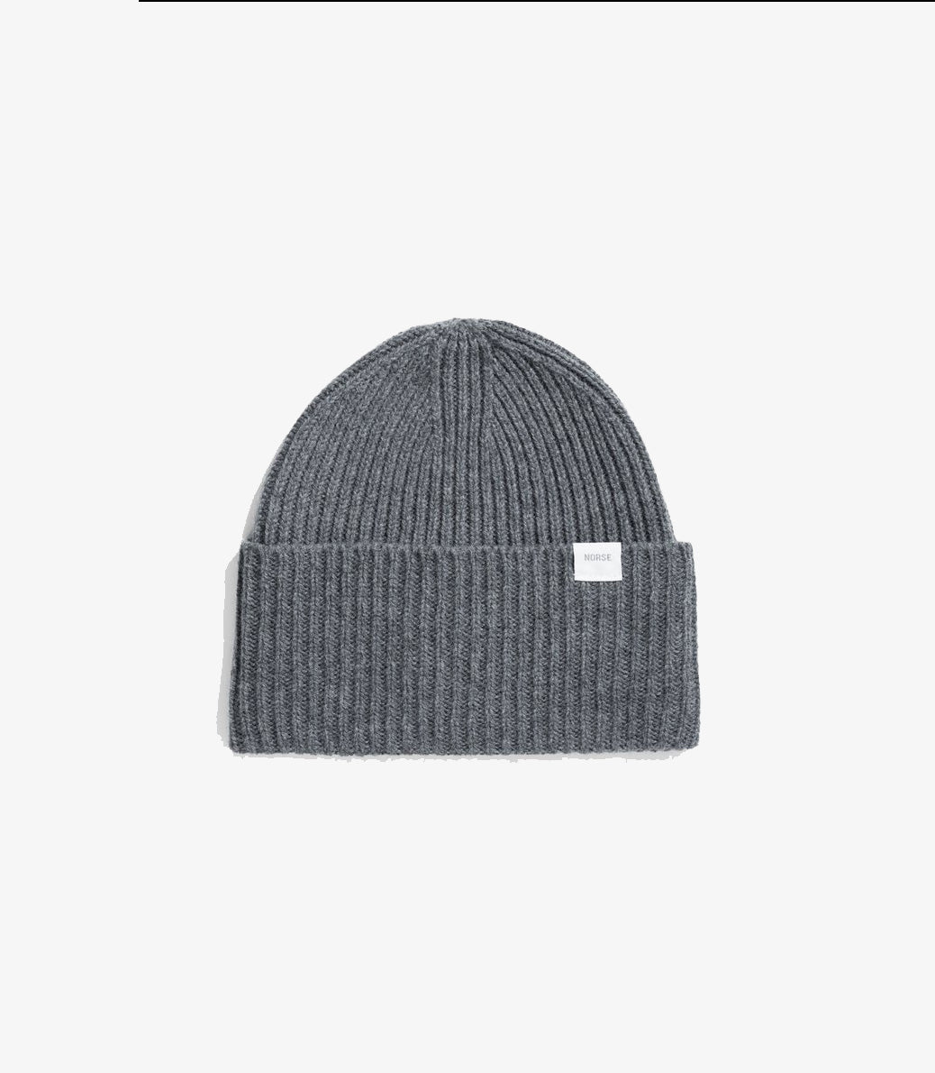 NORSE STANDARD MERINO LAMBSWOOL BEANIE GREY MELANGE