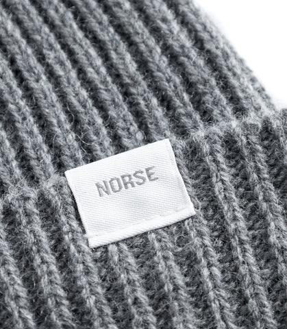 NORSE STANDARD MERINO LAMBSWOOL BEANIE GREY MELANGE