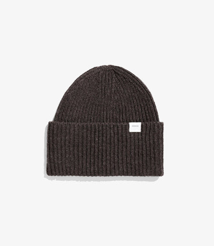 NORSE STANDARD MERINO LAMBSWOOL BEANIE HEATLAND BROWN