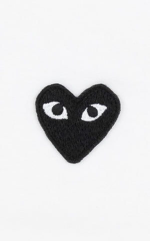 PLAY CDG T-SHIRT-WHITE/BLACK HEART EMBLEM