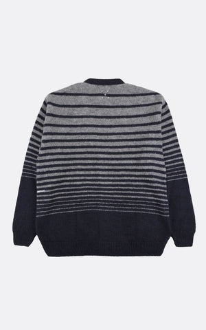 KNITTED CARDIGAN NAVY/GREY