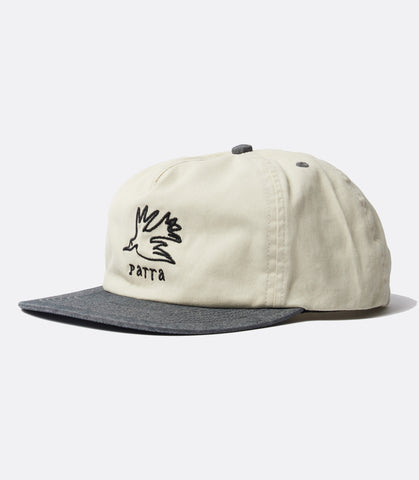 Yarn Bird 5 Panel Hat Off White