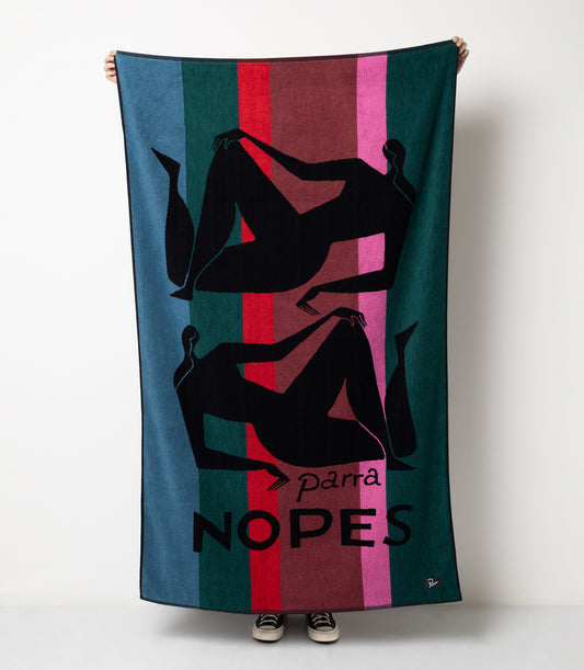 Nope und Nopes Beach Towel Mallard Green