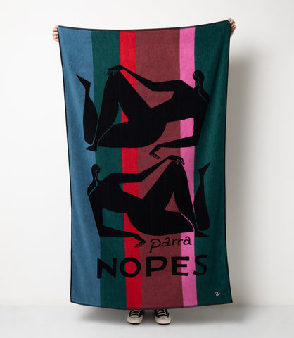 Nope und Nopes Beach Towel Mallard Green