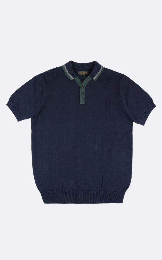 B+ SKIPPER KNIT POLO NAVY