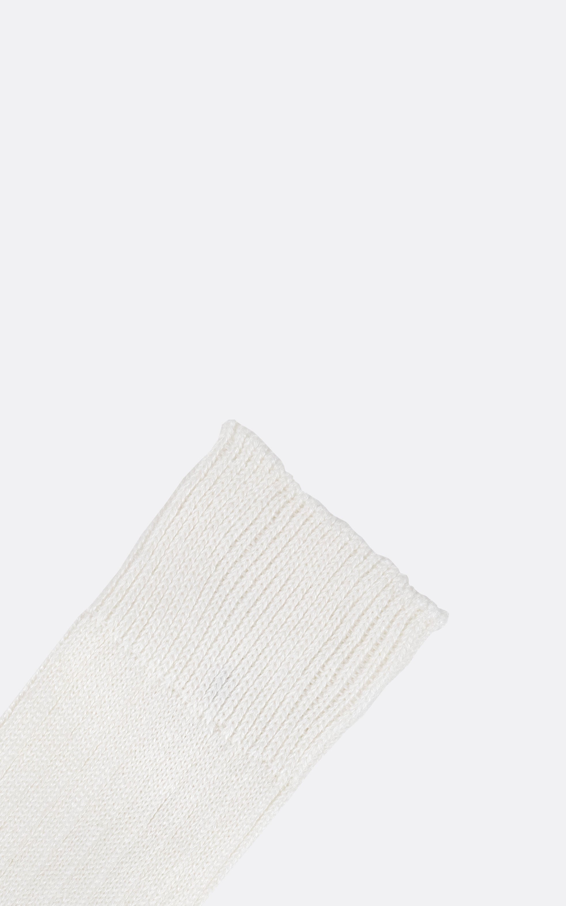 LINEN COTTON RIBBED CREW OFF WHITE
