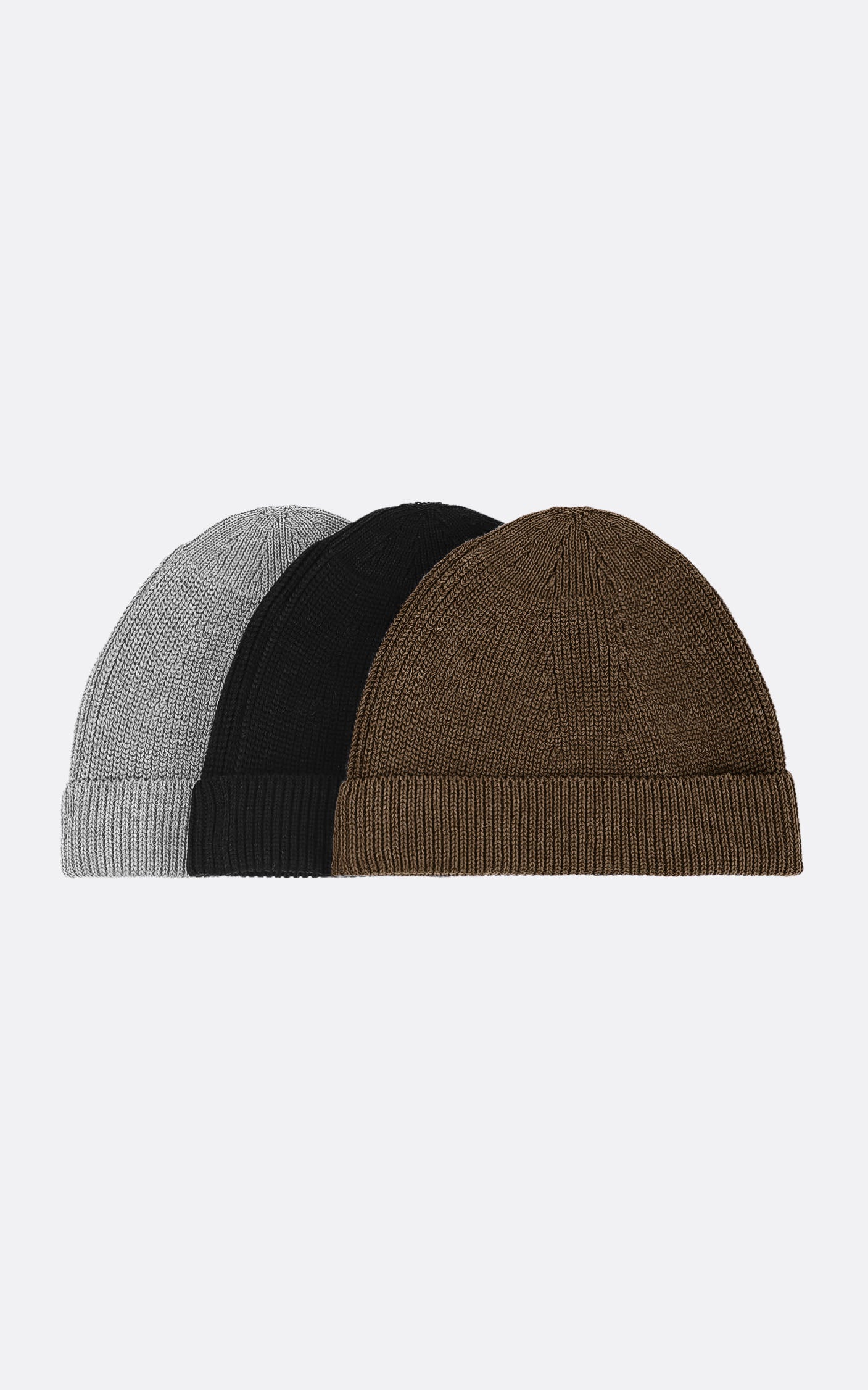 CO/PE KNIT CAP ONE BROWN