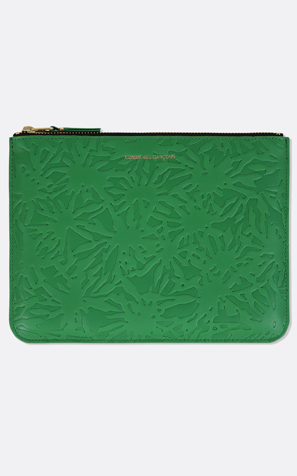 WALLET / BIG POUCH EMBOSS LEATHER GREEN