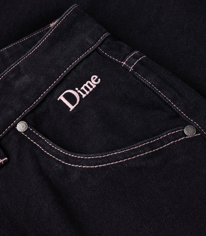 CLASSIC RELAXED DENIM PANTS BLACK CONTRAST STITCH