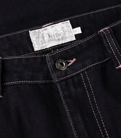 CLASSIC RELAXED DENIM PANTS BLACK CONTRAST STITCH