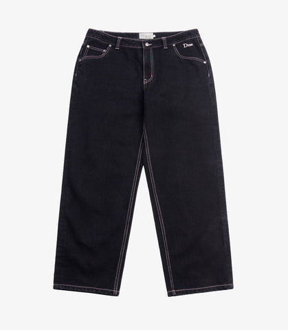 CLASSIC RELAXED DENIM PANTS BLACK CONTRAST STITCH