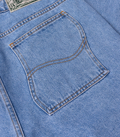 CLASSIC RELAXED DENIM PANTS BLUE WASHED