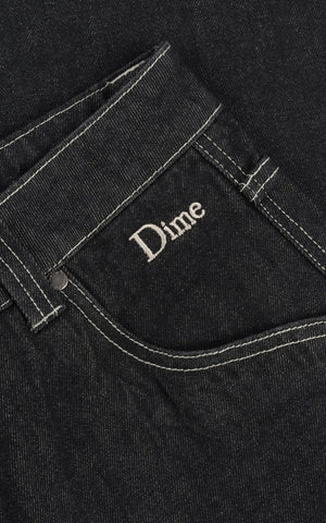 CLASSIC BAGGY DENIM PANTS BLACK WASHED