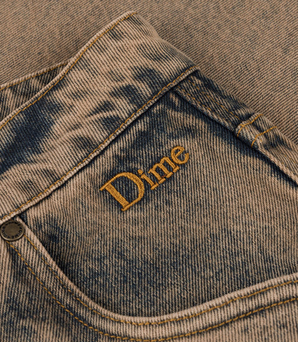 CLASSIC BAGGY DENIM PANTS OVERDYED BROWN