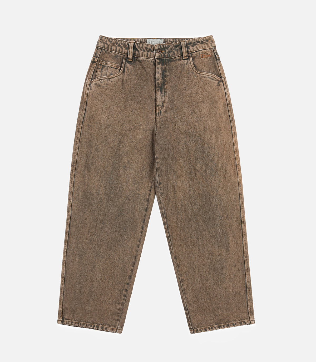 CLASSIC BAGGY DENIM PANTS OVERDYED BROWN