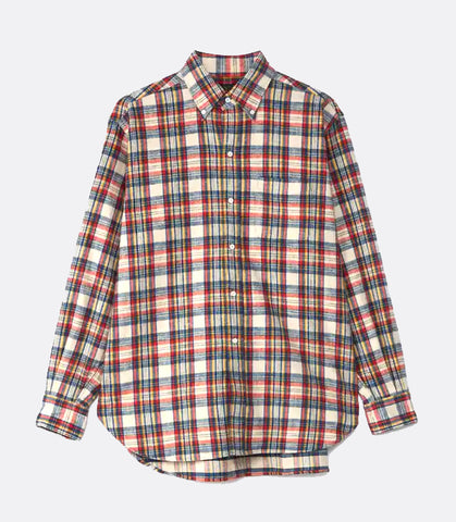 B+ BD BRUSHED FLANNEL SHIRT RED