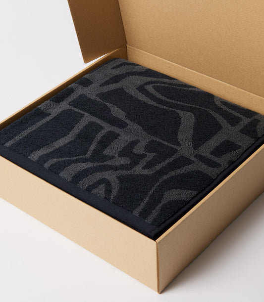 Broken ftp Bath Towel Set Black