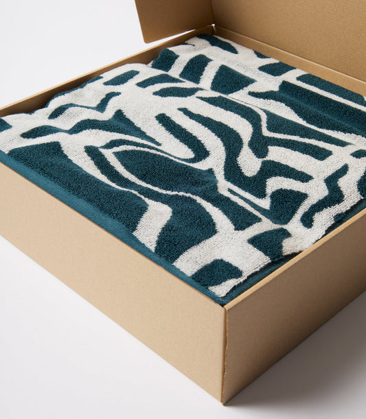 Broken ftp Bath Towel Set Teal Green