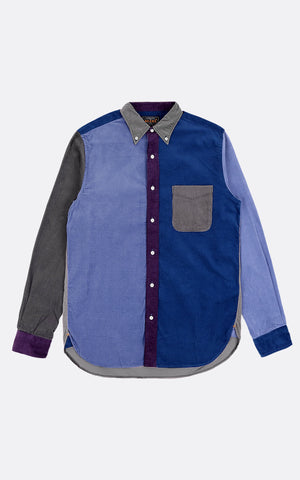 B+ BD CORDUROY SHIRT PANEL GRAY