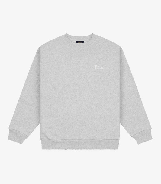 CLASSIC SMALL LOGO CREWNECK HEATHER GRAY