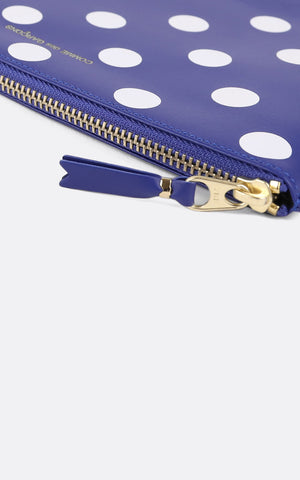 WALLET / BIG POUCH DOT LEATHER NAVY